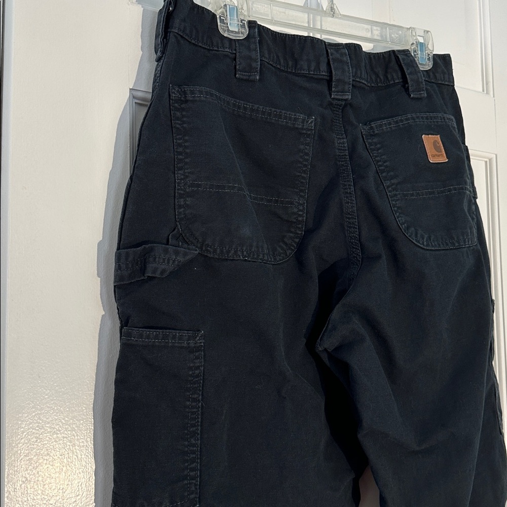 EUC Men’s Carhartt B151 Work Pants size 33x32 Black - Picture 3 of 6
